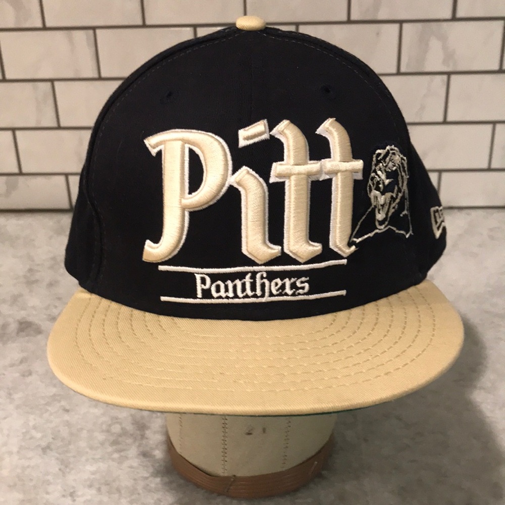 New Era Pitt Panthers Hat Mens Snapback Black Baseball Embroidered Cap Sports